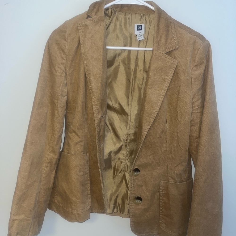 GAP Tan Blazer Tailored Suit Jacket